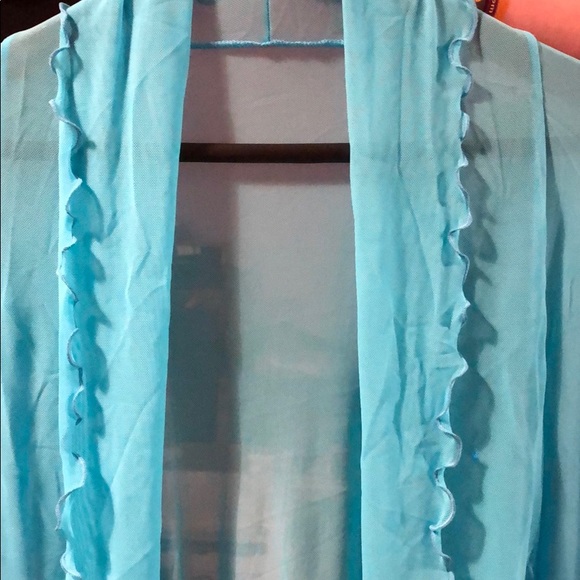 New With Tags Light Blue Long Cover Up - Picture 2 of 4